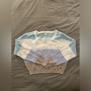 Hollister Striped V Neck Sweater